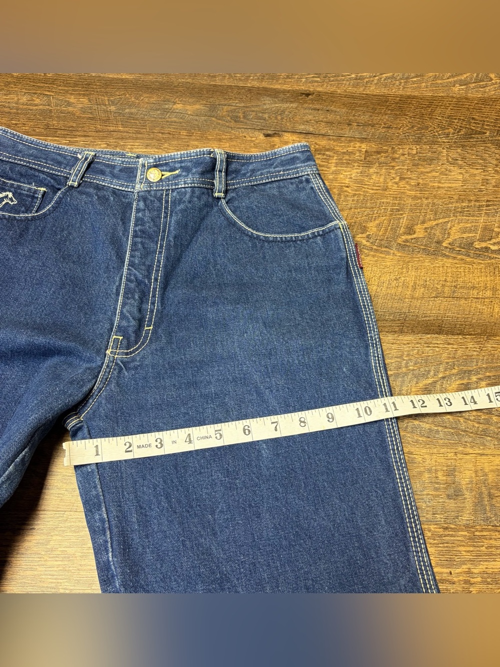 Vintage 80s Jordache Jean Women 33 (29) Pony High Waist Raw Indigo Denim Unhem - Picture 11 of 16